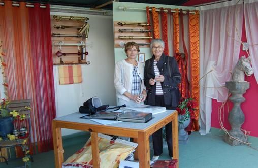 Andrée Simon sur son stand de la foire